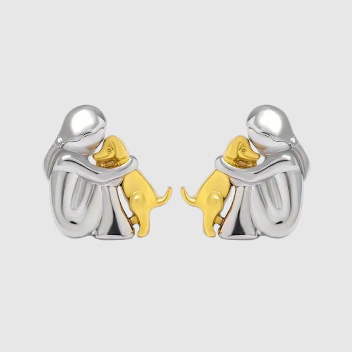 Elisa – Náušnice s ikonickým motivem dívky a psa