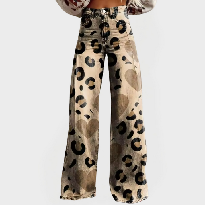 Věnceslava Sofistikovaná Džínové Kalhoty Vysoký Pas