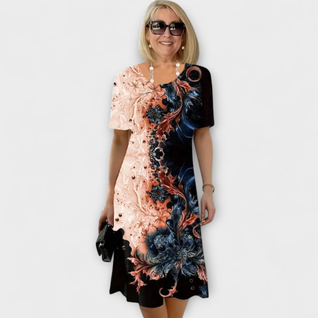 Barbara - Summer Dress with Floral Pattern