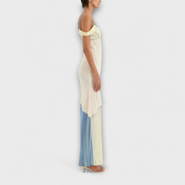 Alora - Midi šaty Thames s detaily vkládání