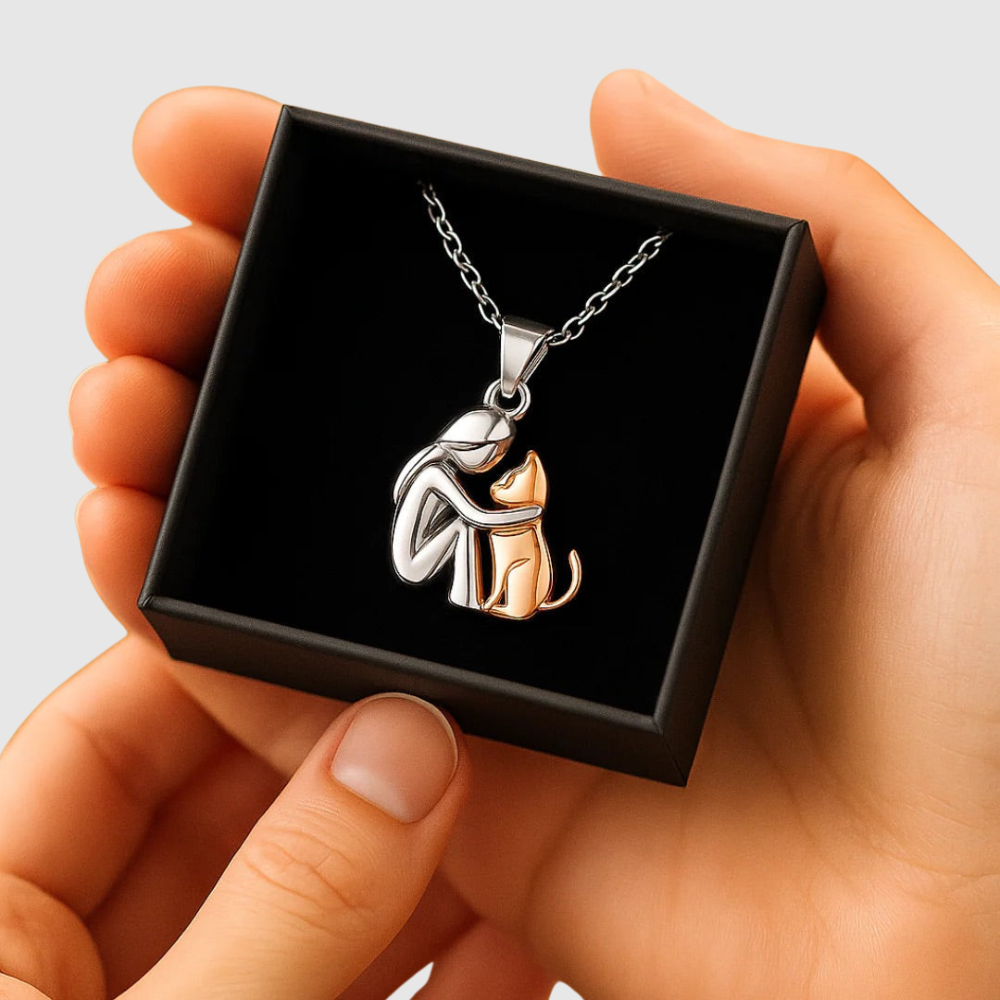 Amélie – Náhrdelník s přívěskem ve tvaru kočky