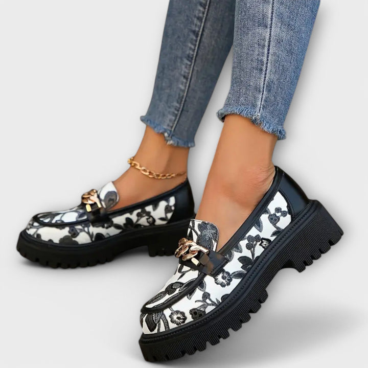 Anna Elegant Mocasíny Retro KovovouSponou LetníLehké