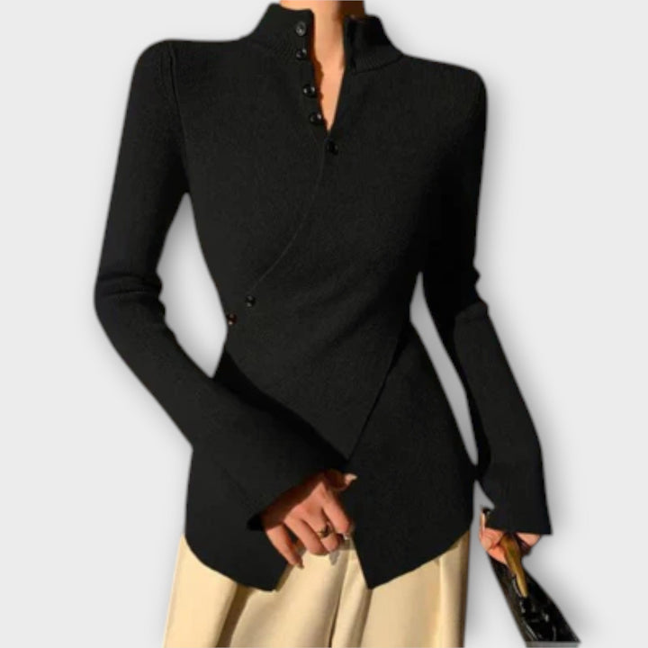 Michiko – Elegantní pulovr z bavlněného úpletu