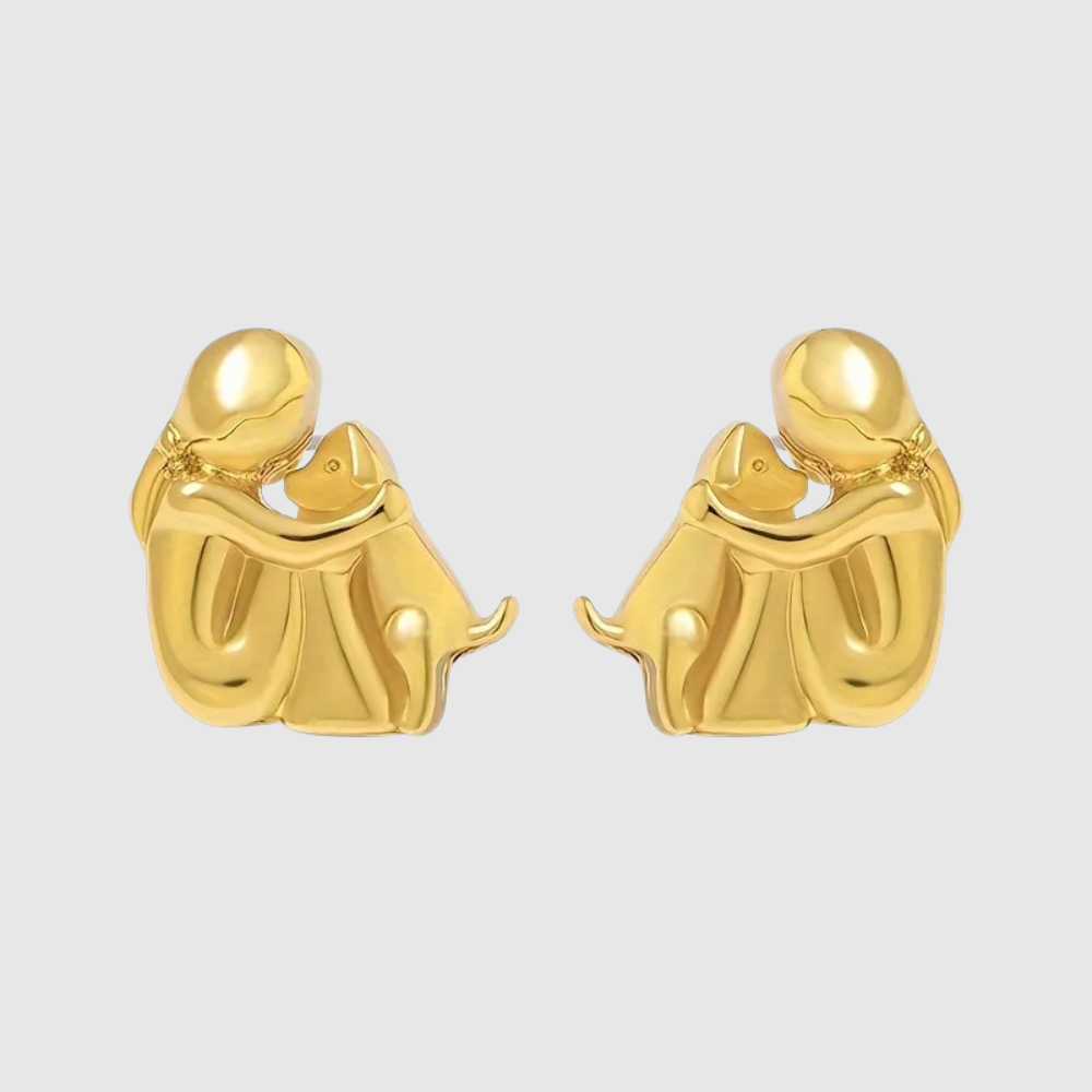 Elisa – Náušnice s ikonickým motivem dívky a psa