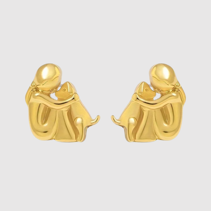 Elisa – Náušnice s ikonickým motivem dívky a psa