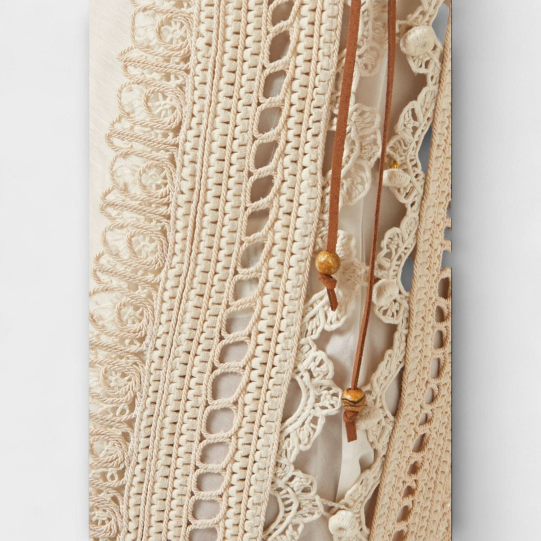 Mira - Tkaný prázdný organzový maxi šaty