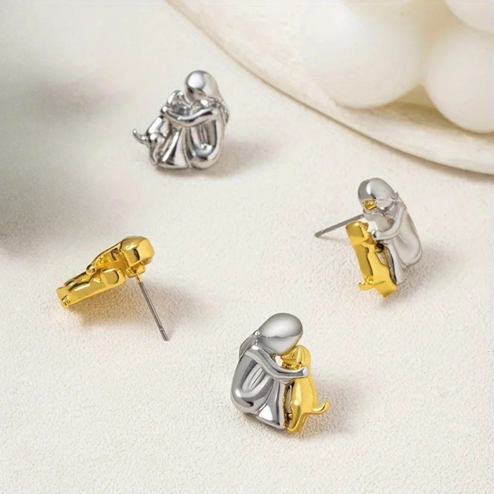 Elisa – Náušnice s ikonickým motivem dívky a psa