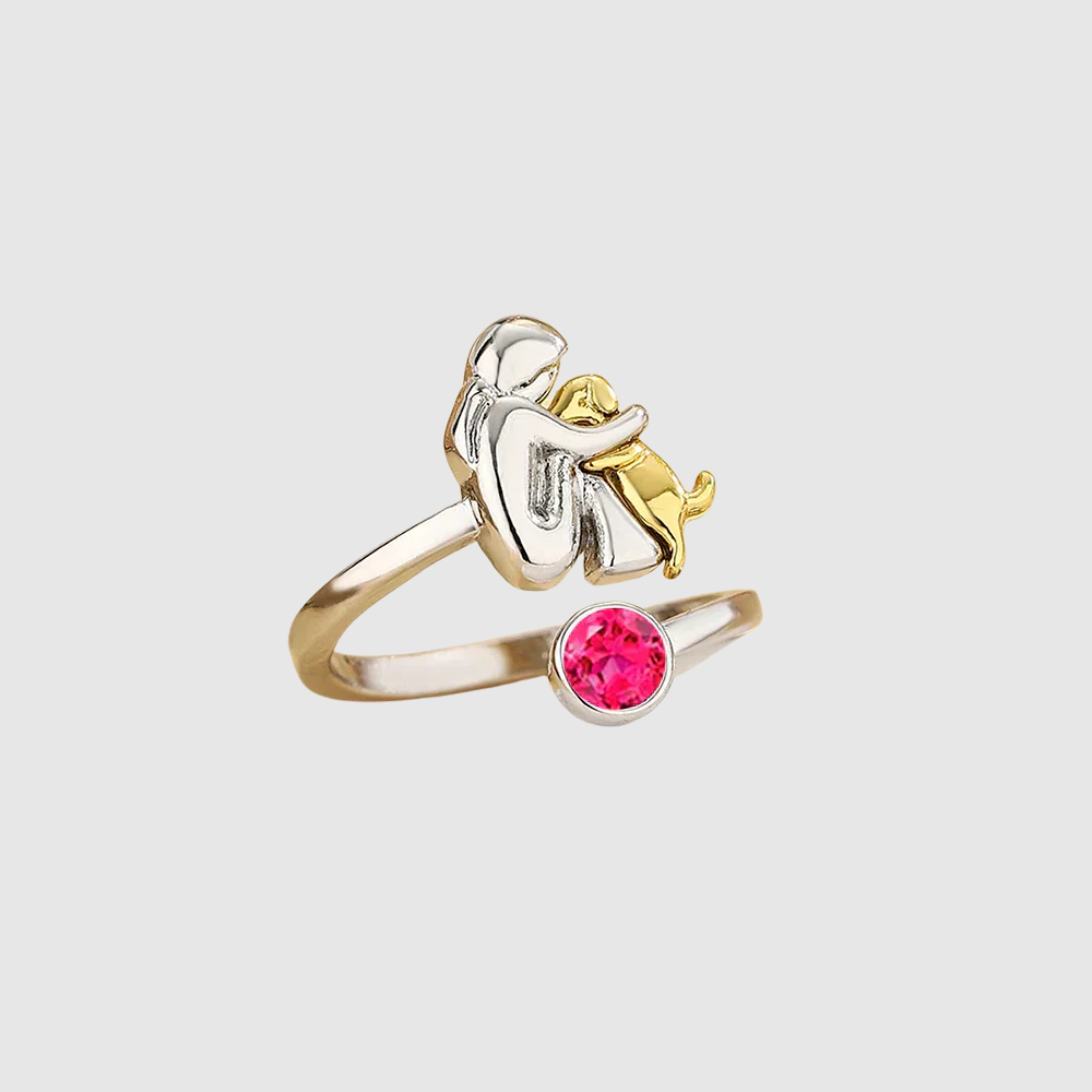 Valérie – Prsten s ikonickým motivem dívky a psa