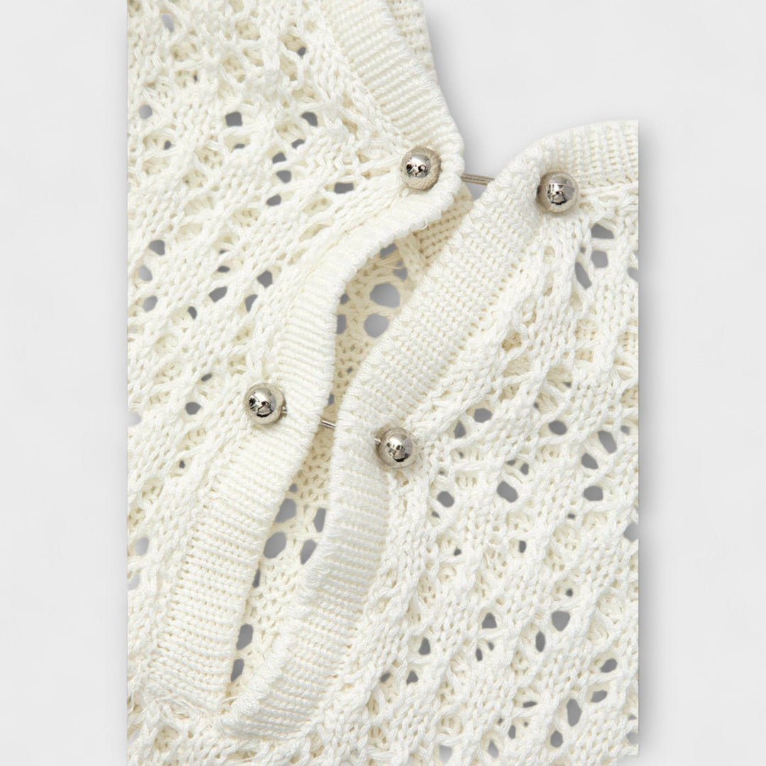 Anne - Bílá plážová šaty Luna