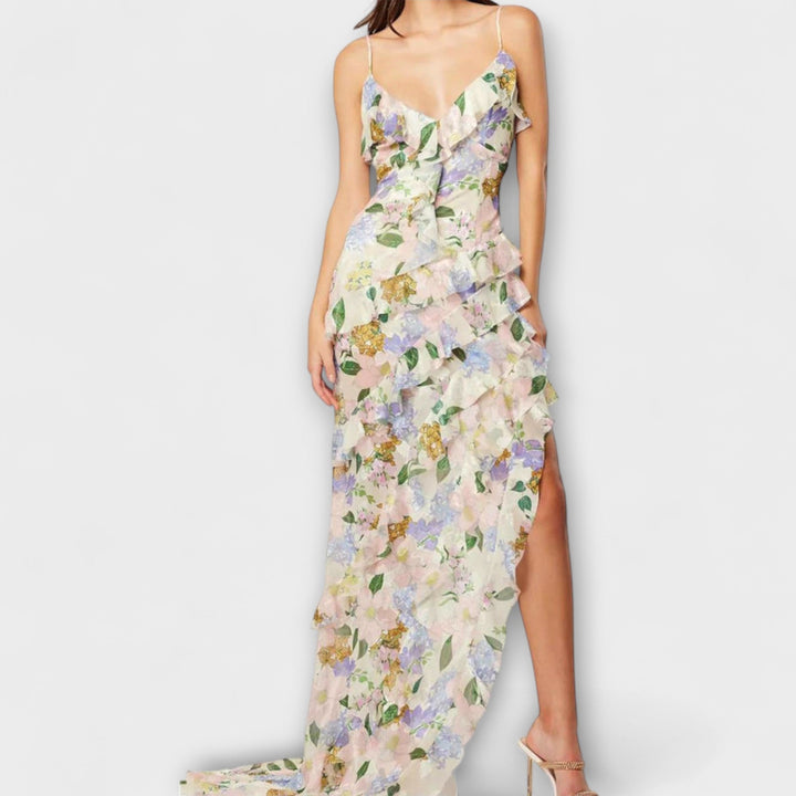 Indie - Šaty s volány a potiskem