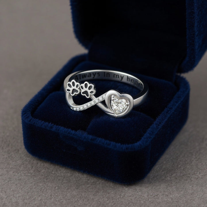Max | Elegantní prsten s motivem tlapky a srdce