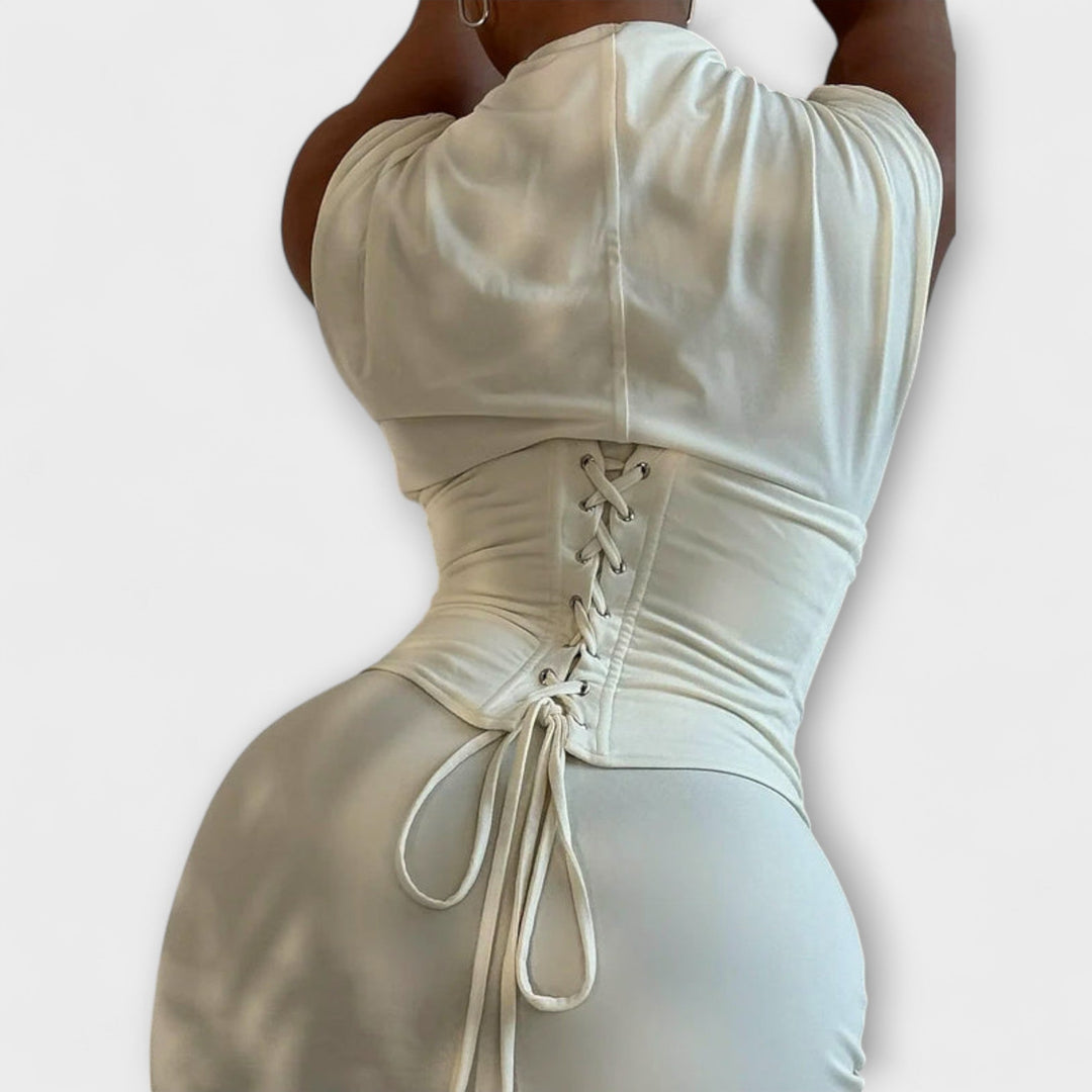 Vesper - Korzetové Maxi Šaty bez Ramínek