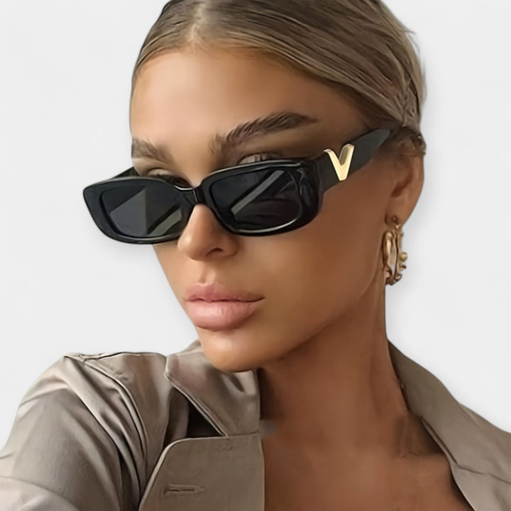 Magdaléna Elegantní Kovové Sluneční Čtvercové Brýle