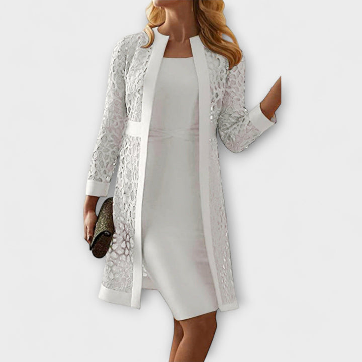 Runa - Elegantní dvoudílné krajkové šaty