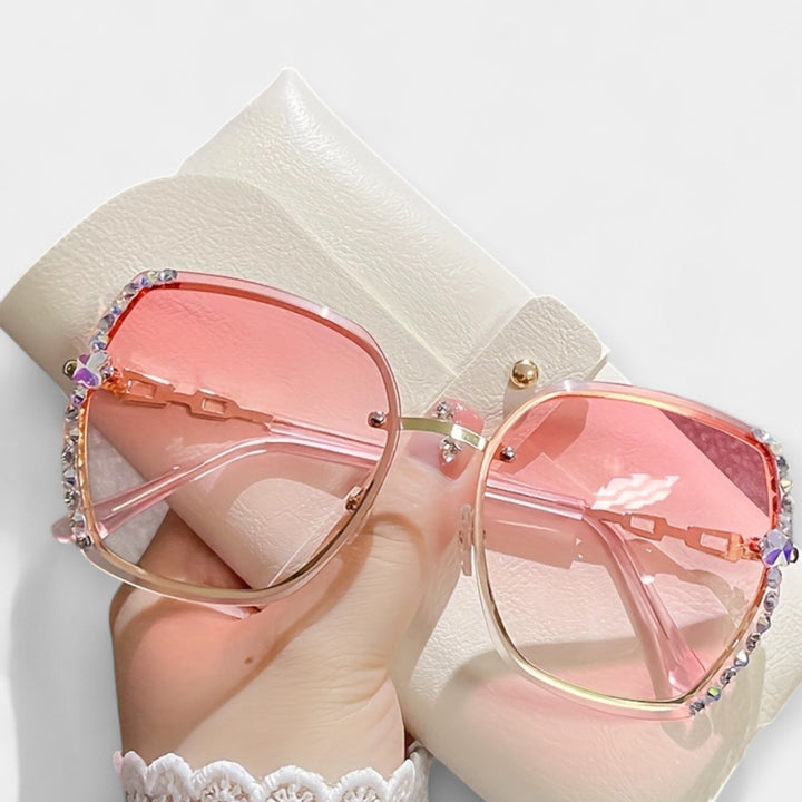 Lucie Elegantní Metalové Sluneční Brýle GradientníČočky