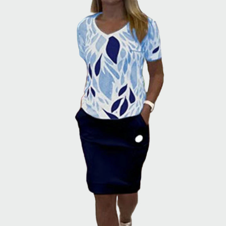 Eva Elegantní Top A Sukně DesignováExkluzivníKolekce