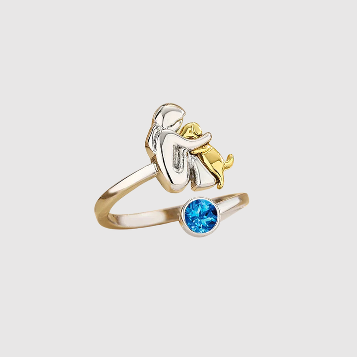 Valérie – Prsten s ikonickým motivem dívky a psa