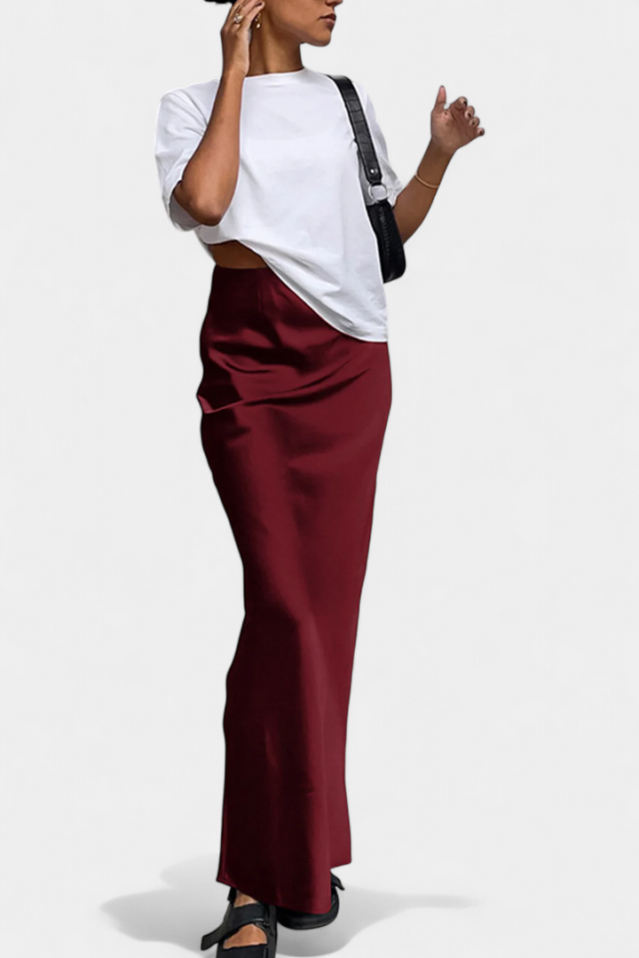 Fable | Maxi užitková sukně s jednoduchým designem a upraveným stylem