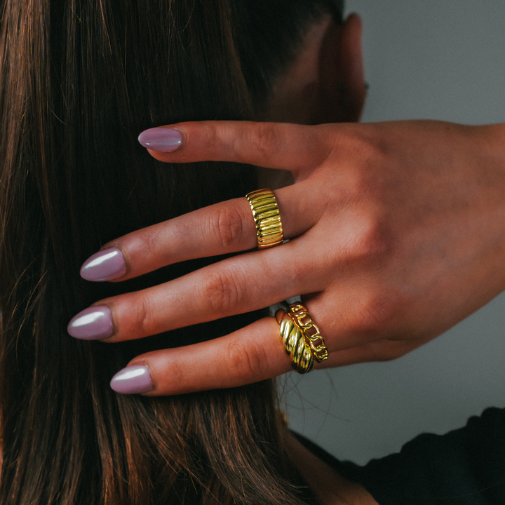 Marie Elegantní Anillo Con Cadena Prstenseřetízkem