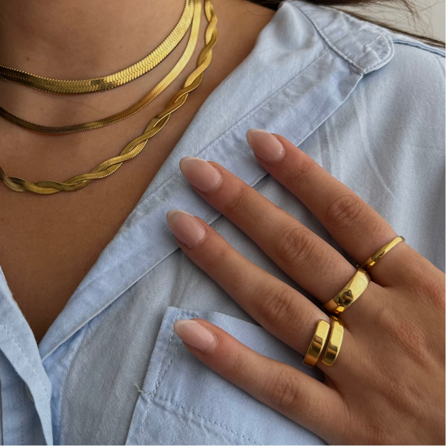 Adéla Elegantní Prsten Každodenní Minimalistické Nosení