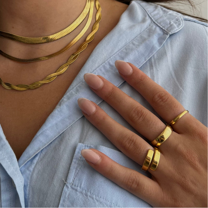 Adéla Elegantní Prsten Každodenní Minimalistické Nosení