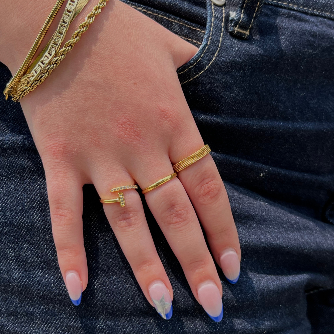 Adéla Elegantní Prsten Každodenní Minimalistické Nosení