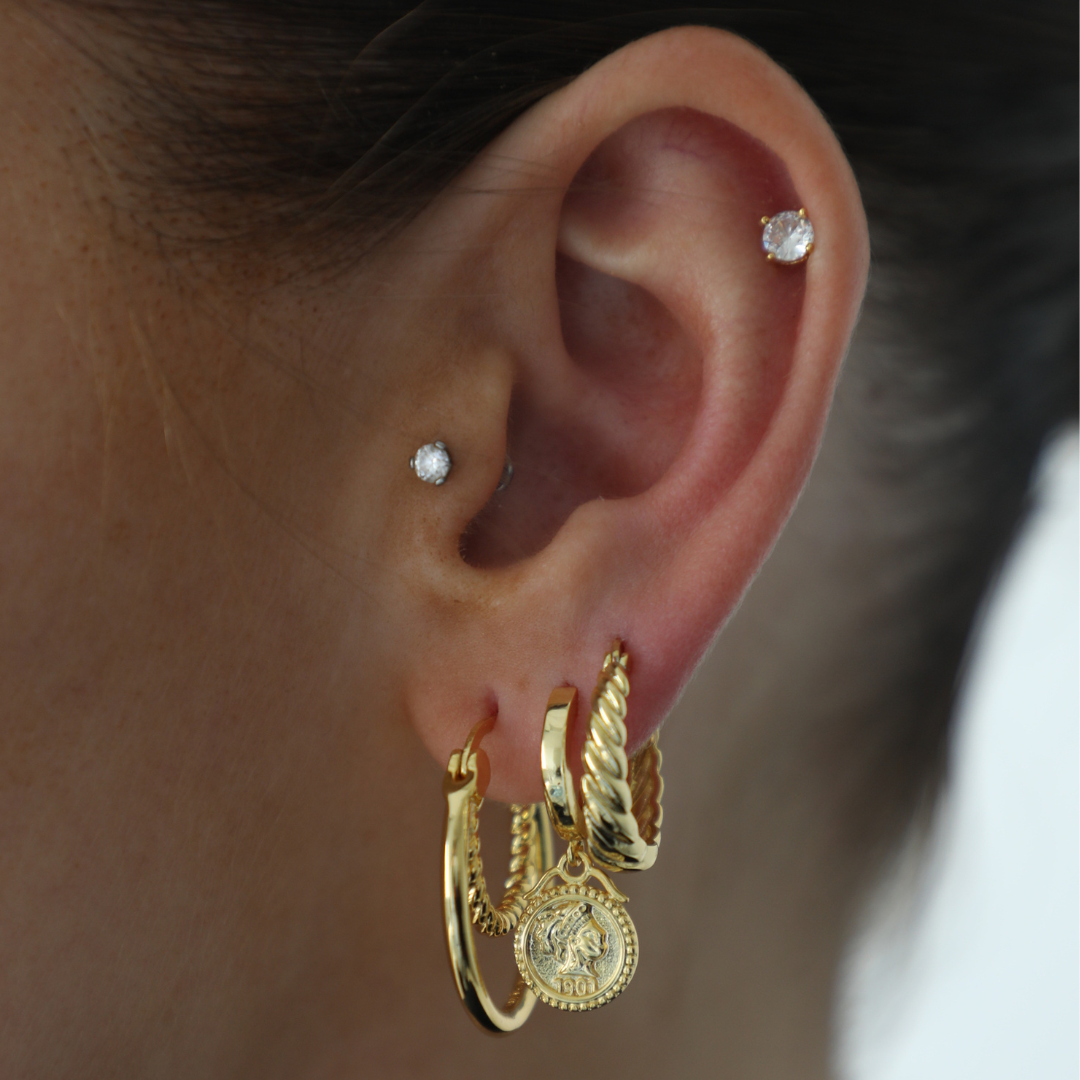 Adéla Exkluzivní Točené Twistové Náušnice Každodenní