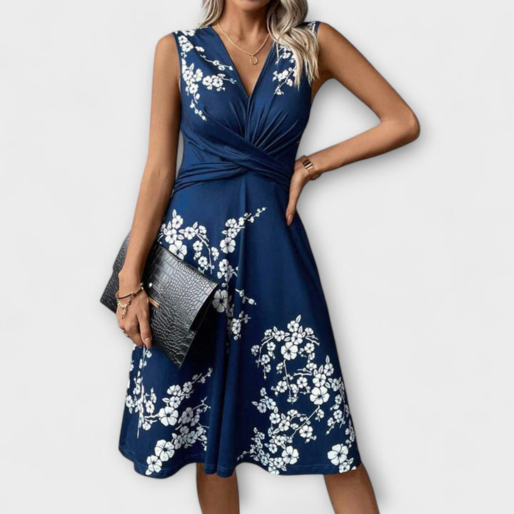 Lina - Letní šaty s překládaným výstřihem