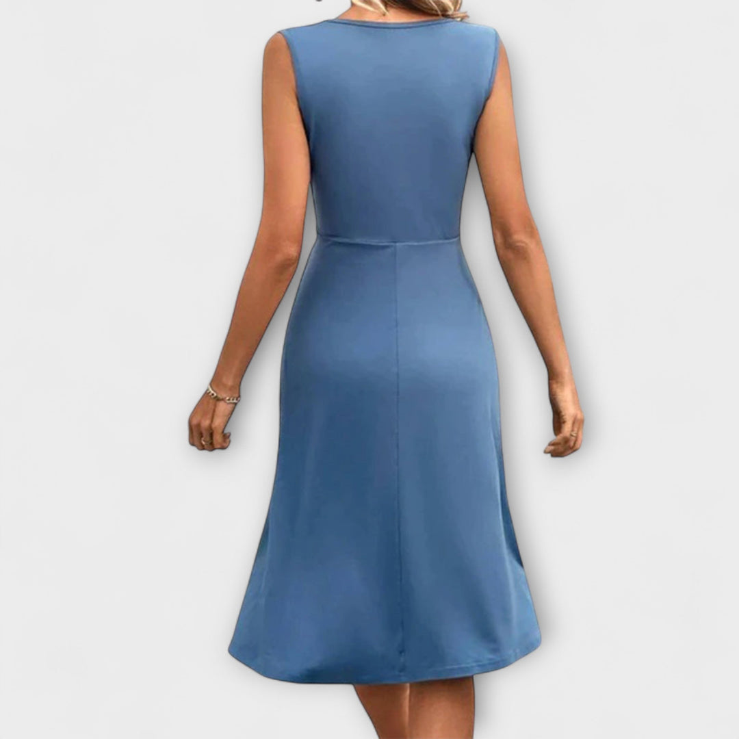 Lina - Letní šaty s překládaným výstřihem