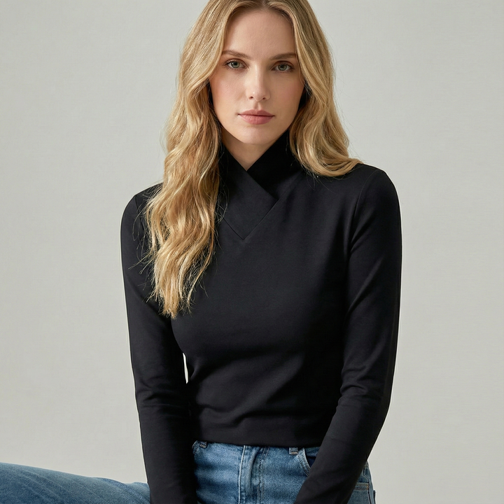 Simona | Elegantní top s kříženým výstřihem