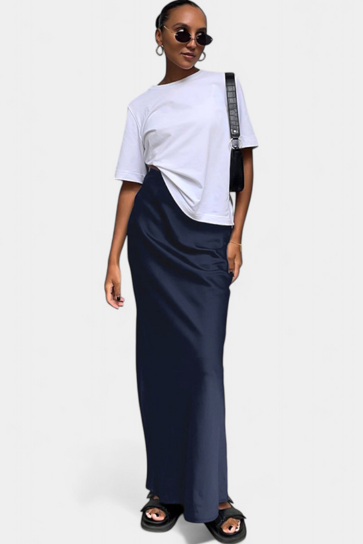 Fable | Maxi užitková sukně s jednoduchým designem a upraveným stylem