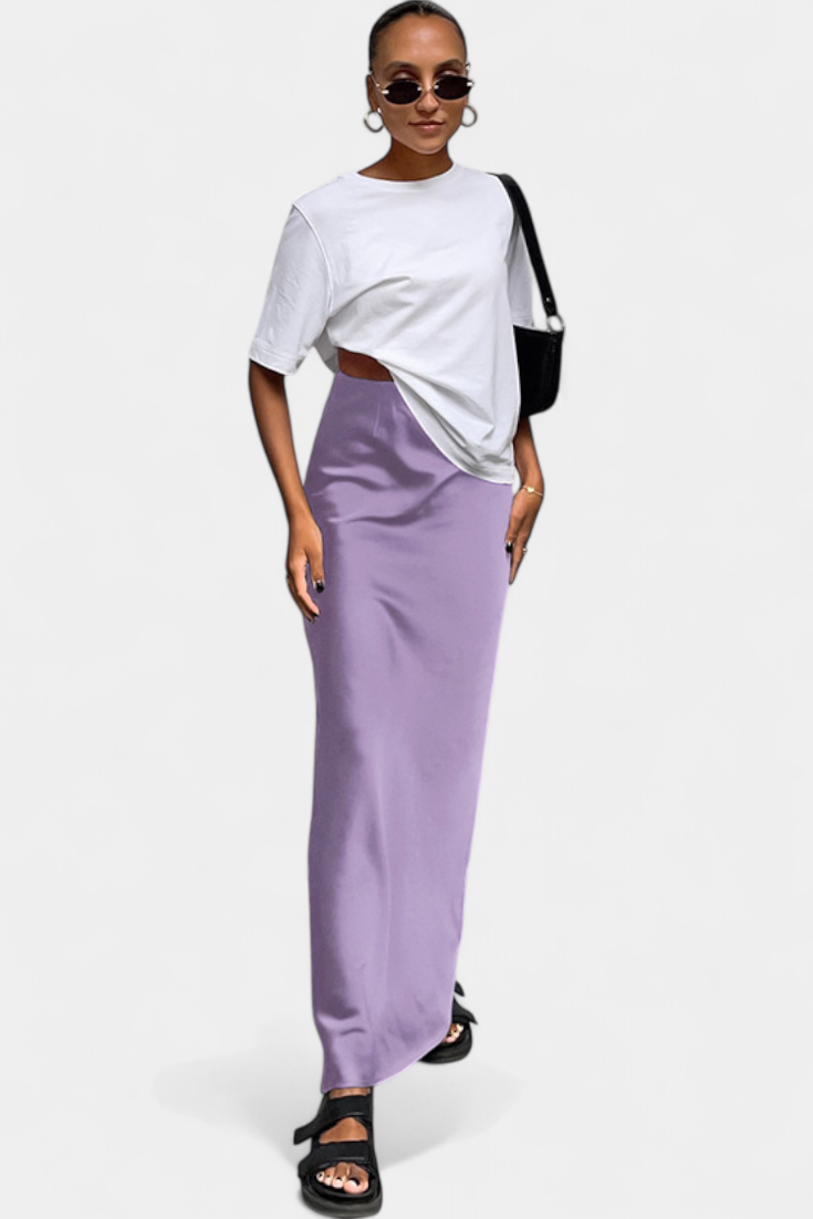 Fable | Maxi užitková sukně s jednoduchým designem a upraveným stylem