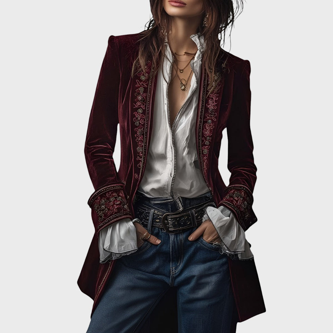 Nuria - Elegantní sametová bunda