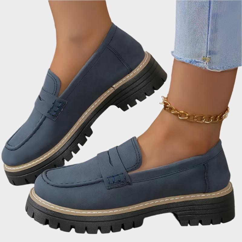 Veronika Elegantní Mokasíny Masivní Podrážka Městský