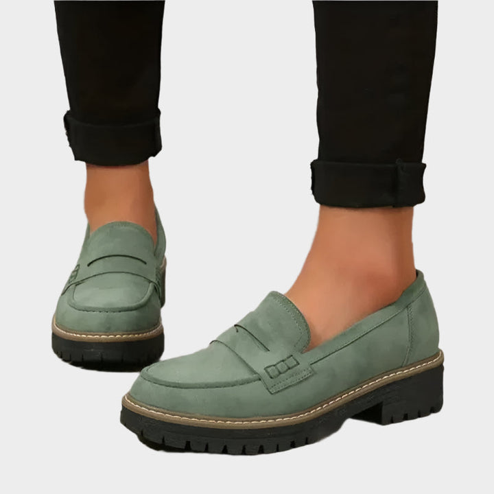 Veronika Elegantní Mokasíny Masivní Podrážka Městský