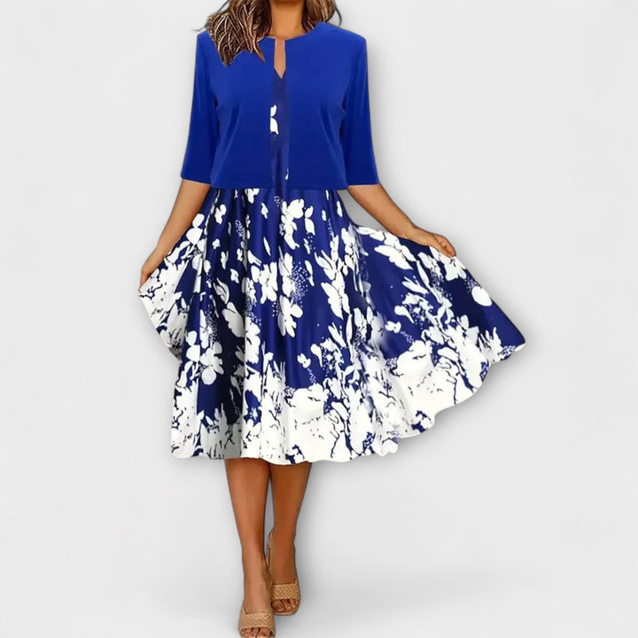 Dámské midi šaty s blazerem