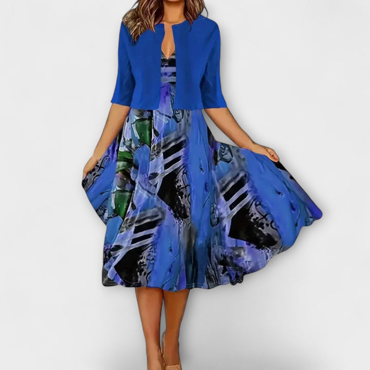 Dámské midi šaty s blazerem