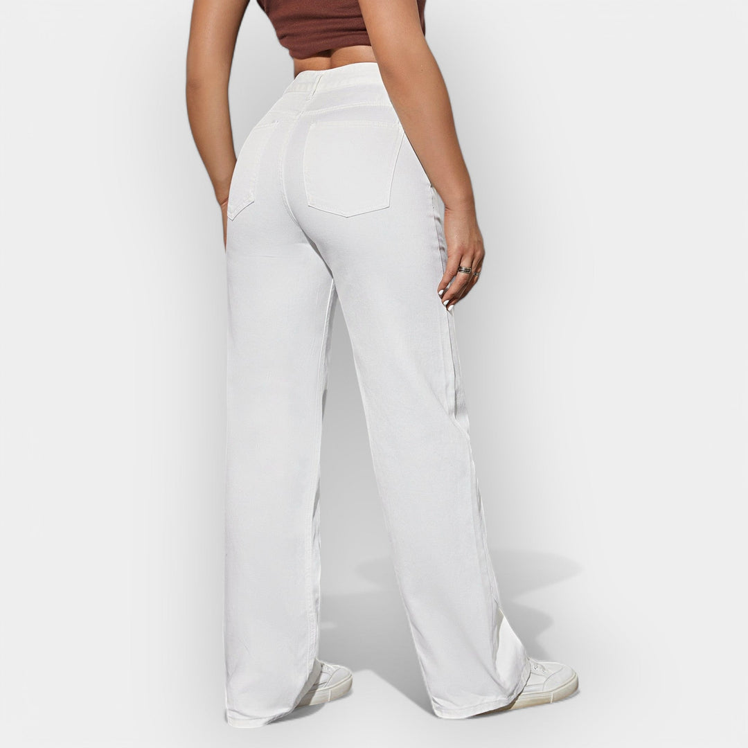 Magdaléna Sofistikované Rovné Džíny Celodenní Pohodlí