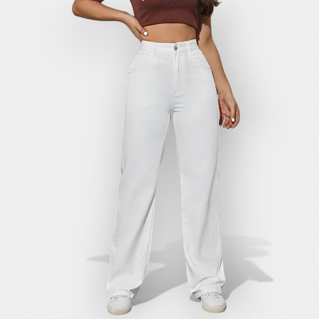 Magdaléna Sofistikované Rovné Džíny Celodenní Pohodlí