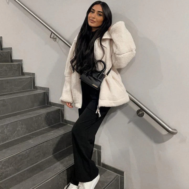 Karla – Měkký teddy kabát