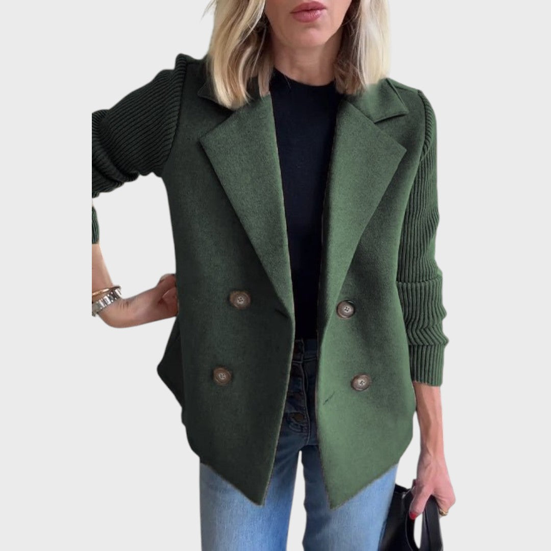 Emma – Elegantní blazer s úpletem na rukávech