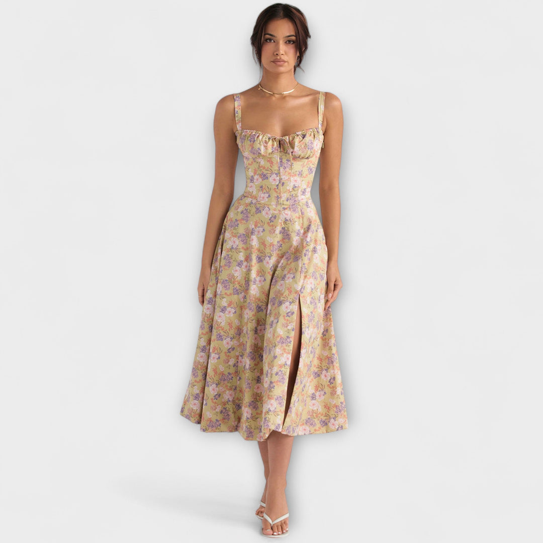 Zipporas - Přizpůsobený dress s moderním jarním květinovým potiskem