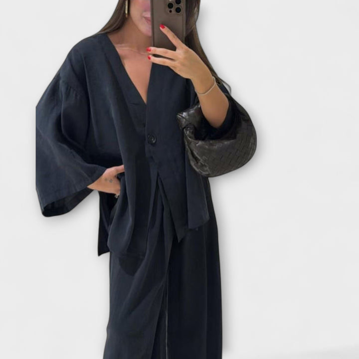 Jacqueline - Dvouvrstvý top a kalhoty