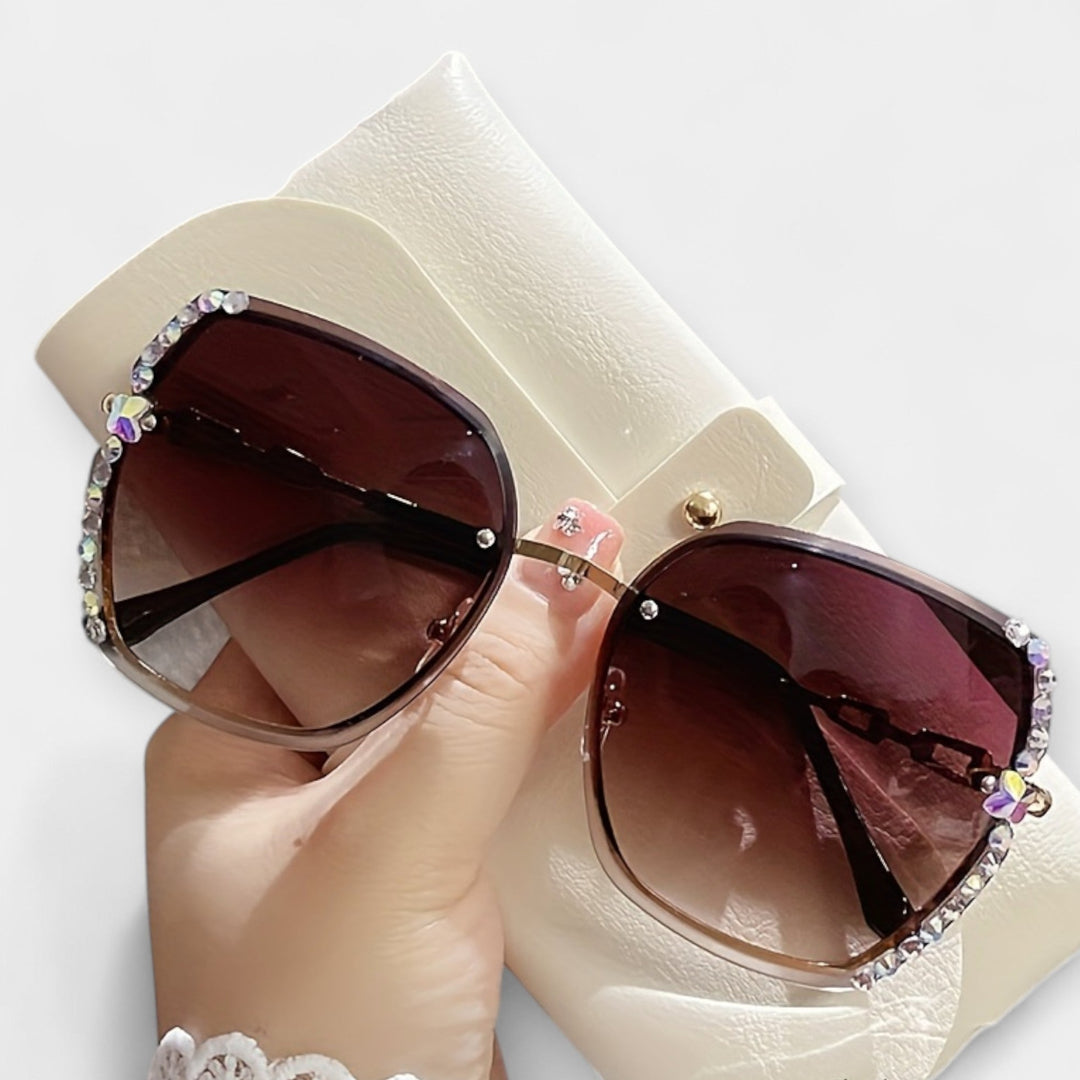 Lucie Elegantní Metalové Sluneční Brýle GradientníČočky