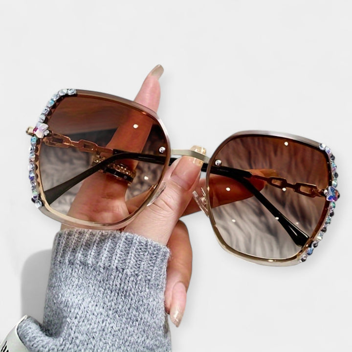 Lucie Elegantní Metalové Sluneční Brýle GradientníČočky