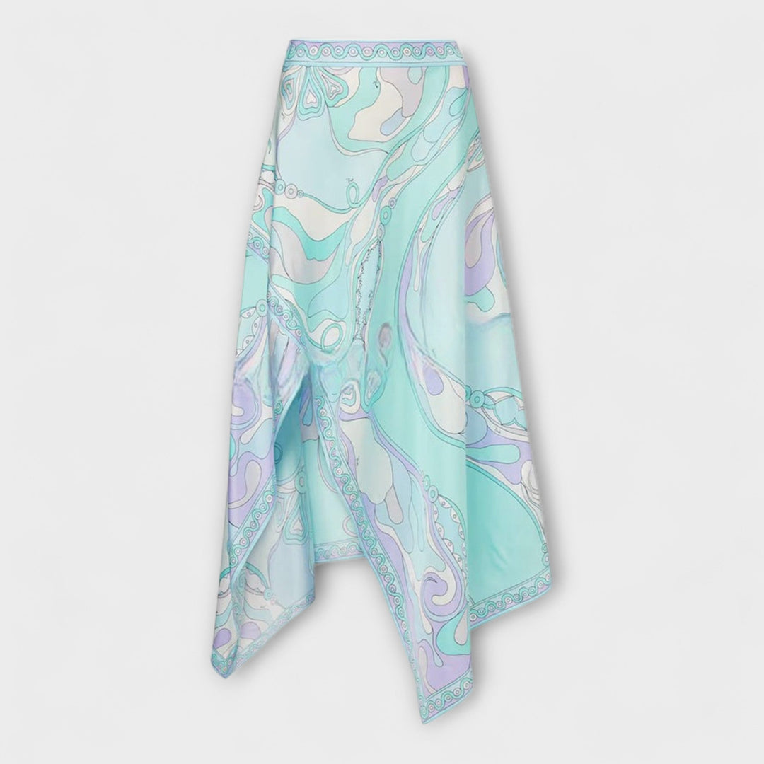 Everly - Sada halter topu a asymetrické midi sukně