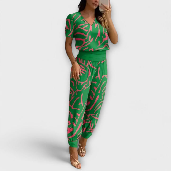 Irmelin – Elegantní set s topem a kalhotami