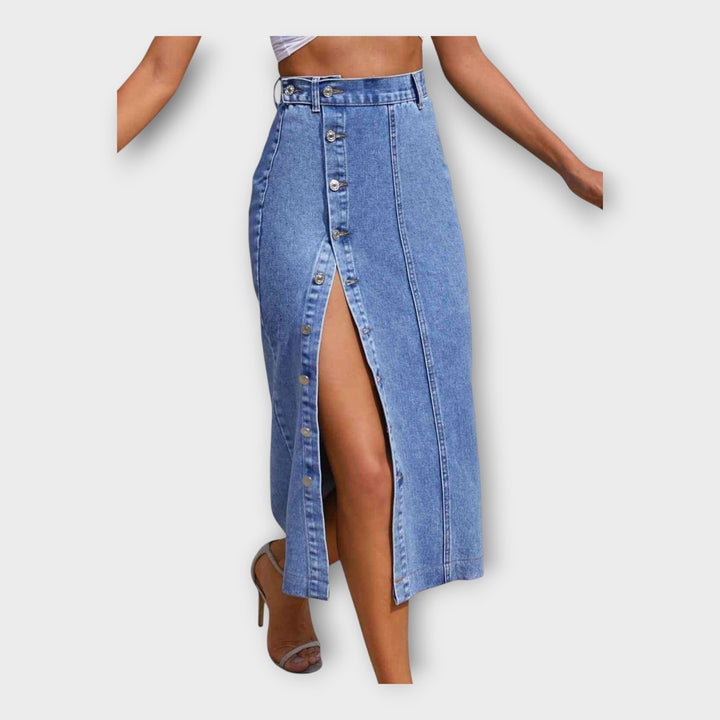 Karolína Sofistikovaná Maxisukně Se Knoflíky Vzdušná