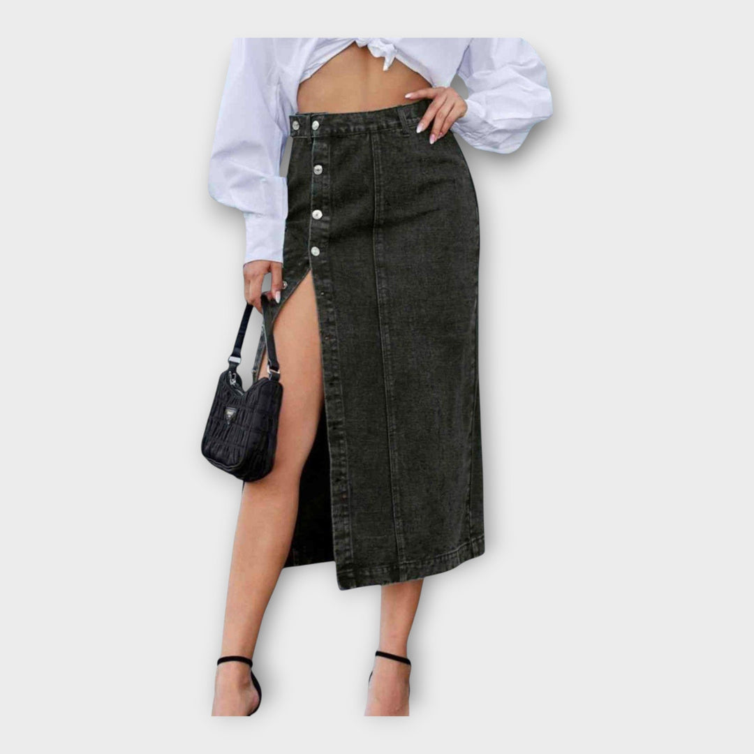 Karolína Sofistikovaná Maxisukně Se Knoflíky Vzdušná