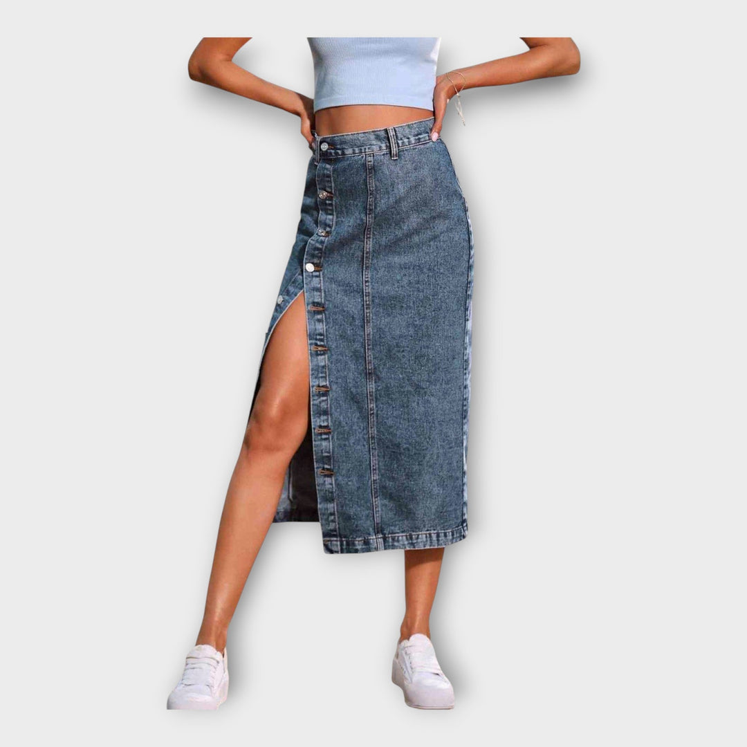 Karolína Sofistikovaná Maxisukně Se Knoflíky Vzdušná